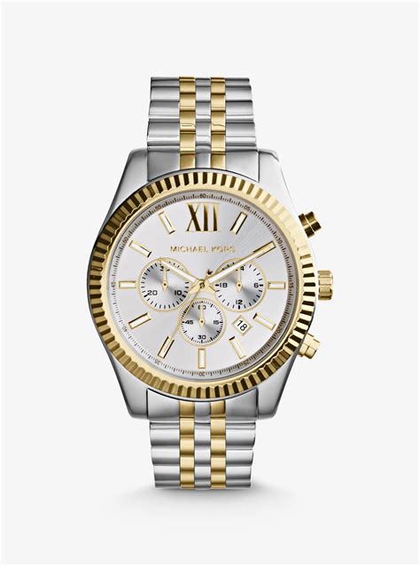 michael kors lexington silver and gold|Michael Kors lexington.